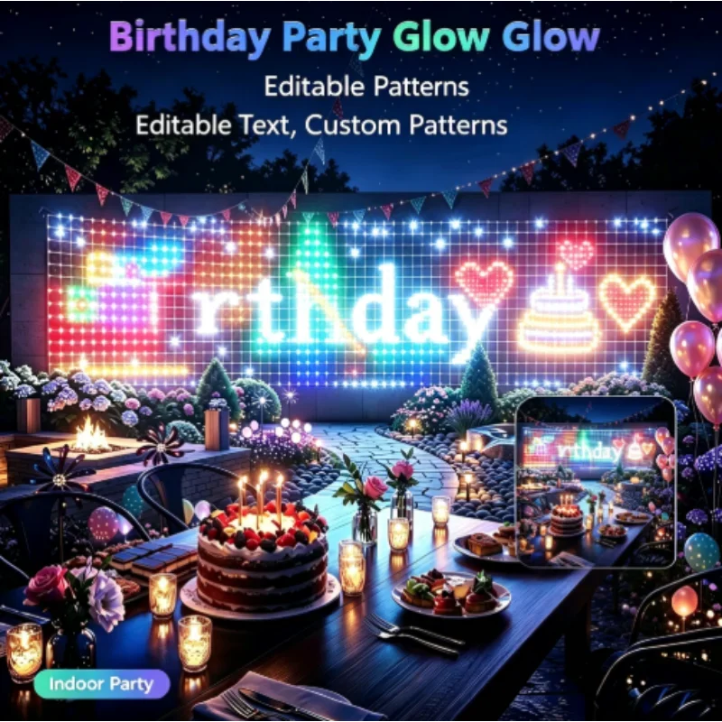 Lighting Christmas Decor - RGBIC LED Outdoor Netzlichter Weihnachten Flexibles