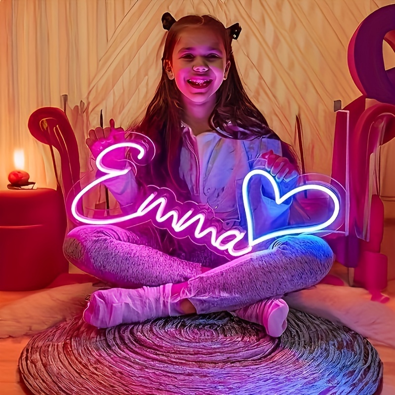 Lighting Decoration Ideas - Individuelles Neon-LED-Wandschild mit Dimmer, USB-betriebenes Dekoratives