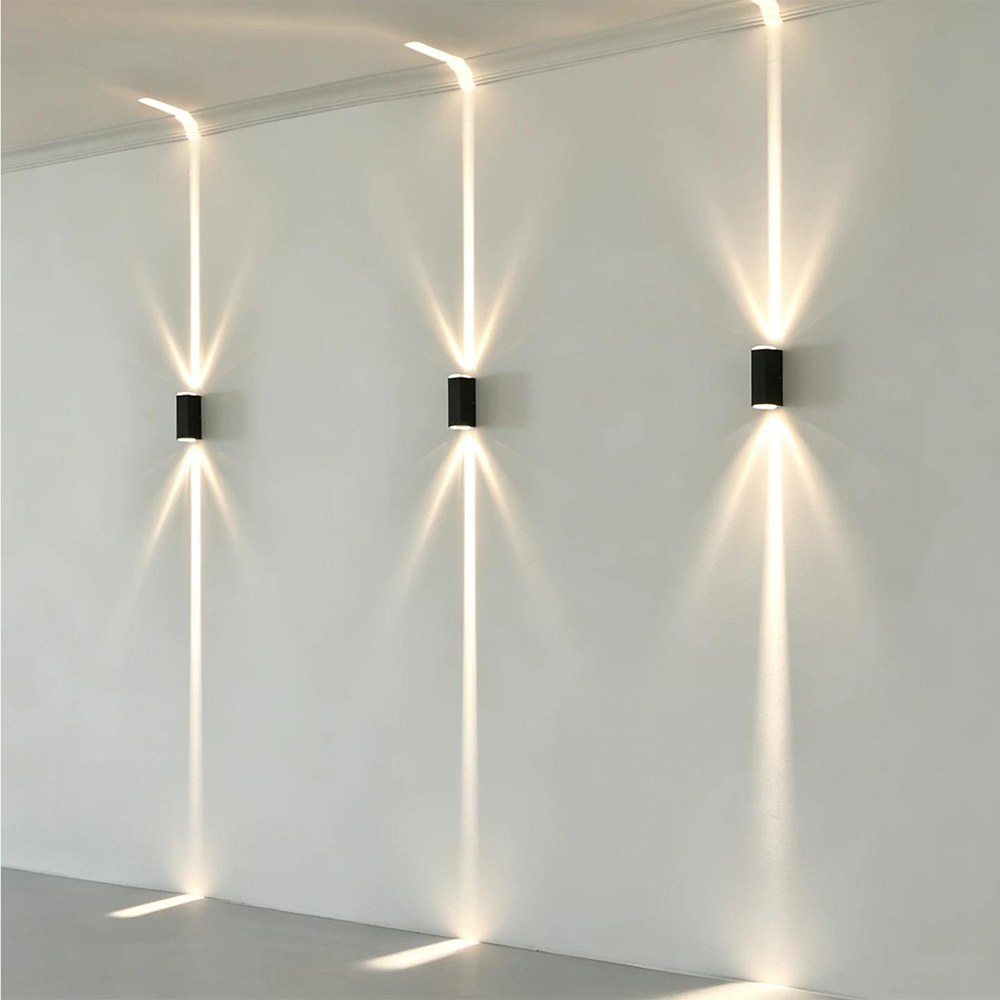 Decor Lighting Cy - Wasserdichte Außenwandleuchte mit Lichtstrahl, Aluminium-Wandleuchte mit
